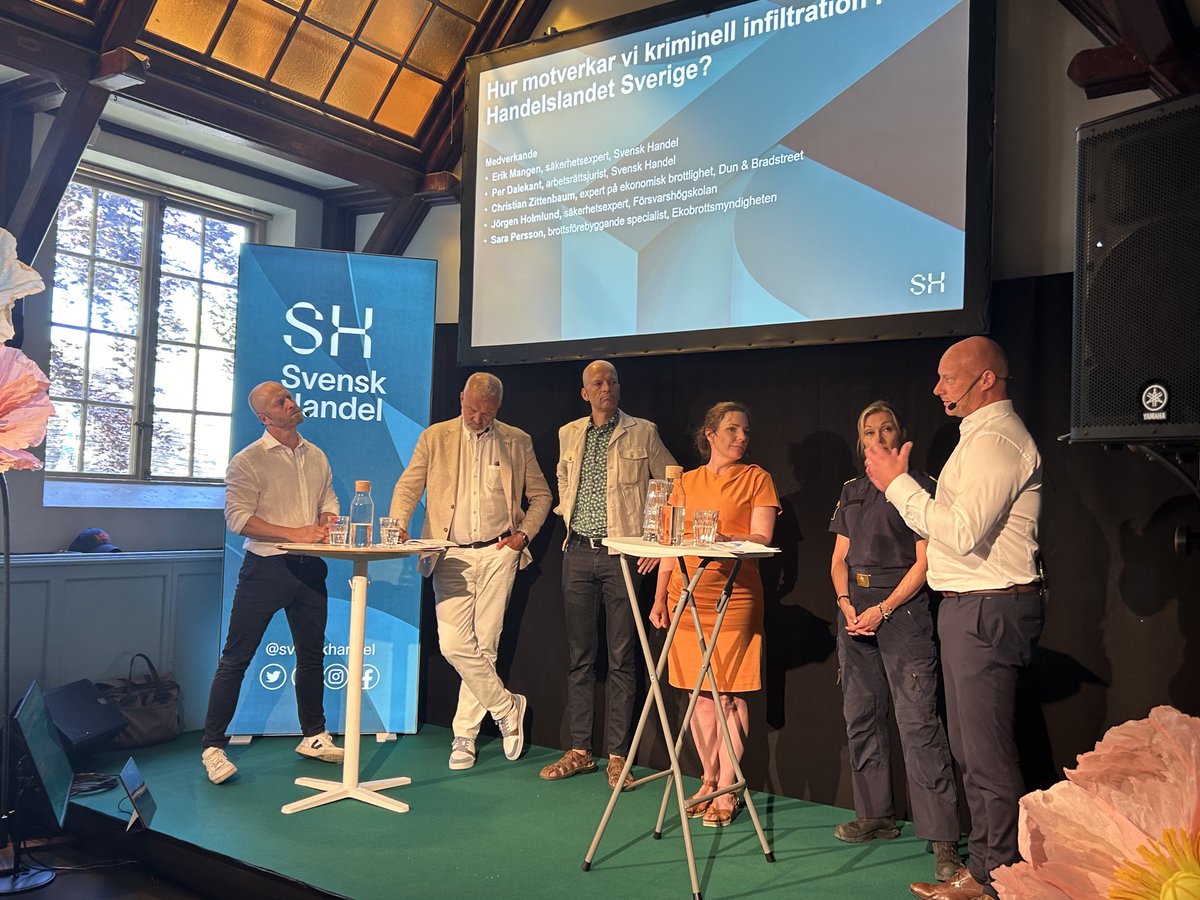 Företagande är centralt för den grova organiserade brottsligheten. Sara Persson från ⁦<a href="/Ekobrottsmyndig/">Ekobrottsmyndigheten</a>⁩ ger en tydlig bild på seminarium hos ⁦<a href="/SvenskHandel/">Svensk Handel</a>⁩ i #Almedalen