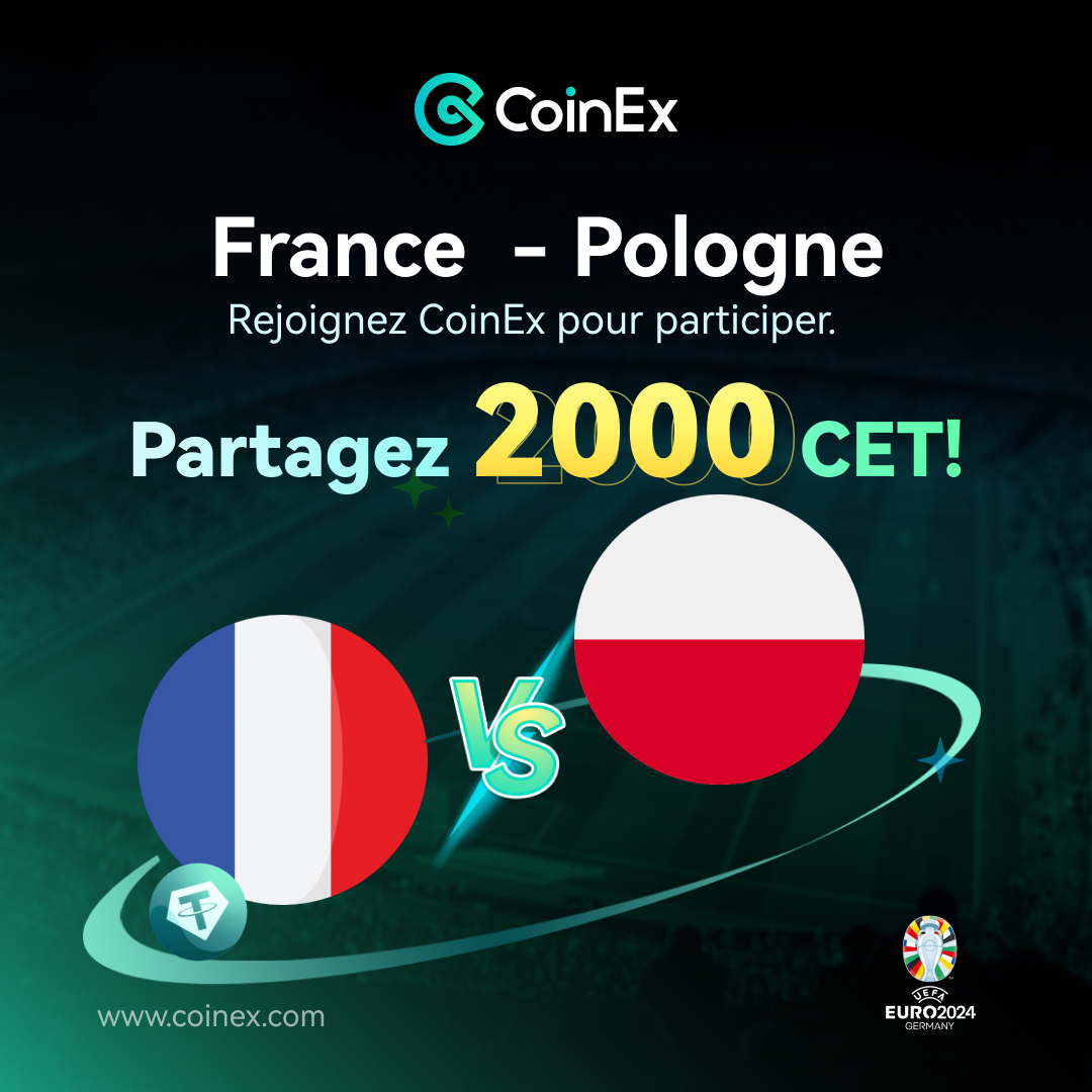 CoinEx French (@coinexf) on Twitter photo 🇫🇷 Les Bleus 🐔 sont prêts à enflammer le terrain ce soir à 18h GMT+2 ! 🎉
Quel est votre pronostic pour ce prochain match ?
Prédisez le vainqueur et le score pour avoir la chance de gagner une cagnotte de 2000 CET.
⚽ Suivez <a href="/CoinexF/">CoinEx French</a>, likez, RT
⚽ Postez votre pronostic du 🇫🇷 Les Bleus 🐔 sont prêts à enflammer le terrain ce soir à 18h GMT+2 ! 🎉
Quel est votre pronostic pour ce prochain match ?
Prédisez le vainqueur et le score pour avoir la chance de gagner une cagnotte de 2000 CET.
⚽ Suivez <a href="/CoinexF/">CoinEx French</a>, likez, RT
⚽ Postez votre pronostic du