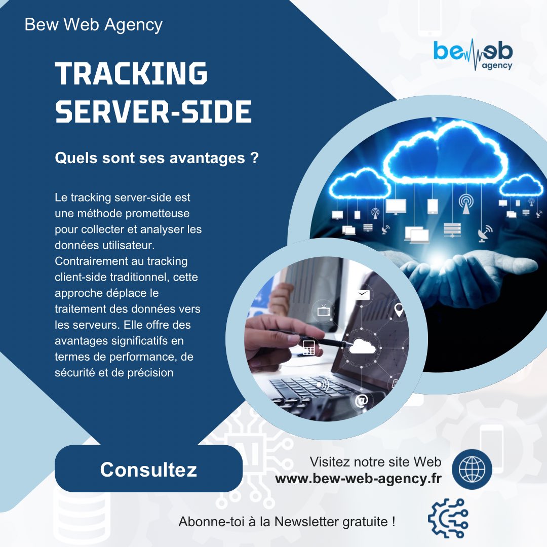 bew_web_agency's tweet image. Le #tracking_server_side est une méthode prometteuse pour collecter &amp;amp; analyser les données utilisateur. Contrairement au tracking #client_side, cette approche déplace le traitement des données vers les serveurs &amp;amp; offre de nombreux avantages 👇🏻👇🏻👇🏻
bew-web-agency.fr/tracking-serve…