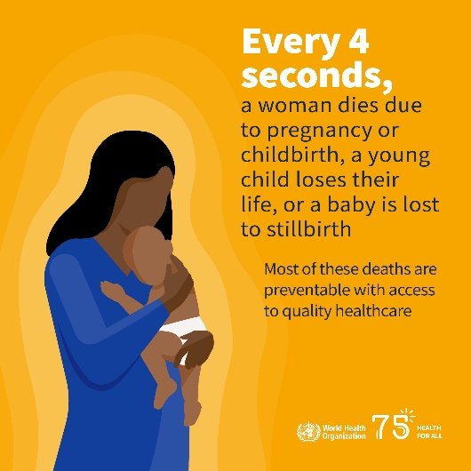 ⏱️Every 4 seconds, a woman dies due to pregnancy or childbirth. A young child loses their life, or a baby is lost to stillbirth.

We must drastically ⤴️️️ their access to affordable, quality, respectful care.

#HealthForAll #WHA77
#SRHR #WHO