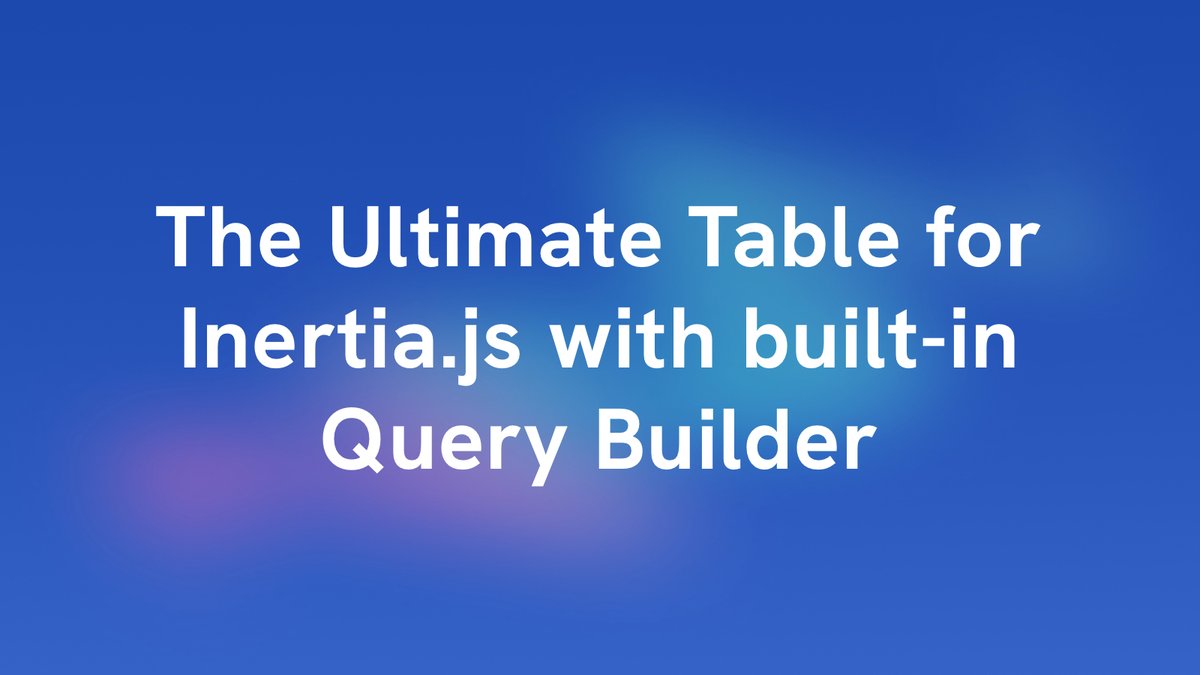 pascalbaljet's tweet image. 🔥 Introducing Inertia Table 🔥
Very happy to announce the release of Inertia Table! I have been sweating the details on this one, and I am super stoked to have it out.
I'll show you how much time you can save, all while impressing your users with beautiful, powerful tables 🤩