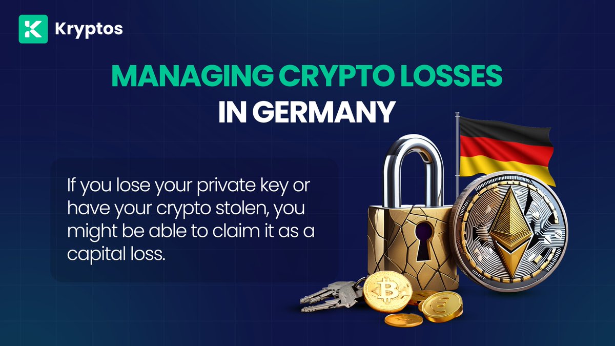 hellokryptos's tweet image. 1/ Did you know? 🤔

In Germany, If you've sold, swapped, or spent crypto within a year and incurred losses, you won't pay tax on it. 

However, tracking these losses is crucial as they can offset future profits, reducing your overall tax bill. 

#Krypto #CryptoTax #TaxCompliance…