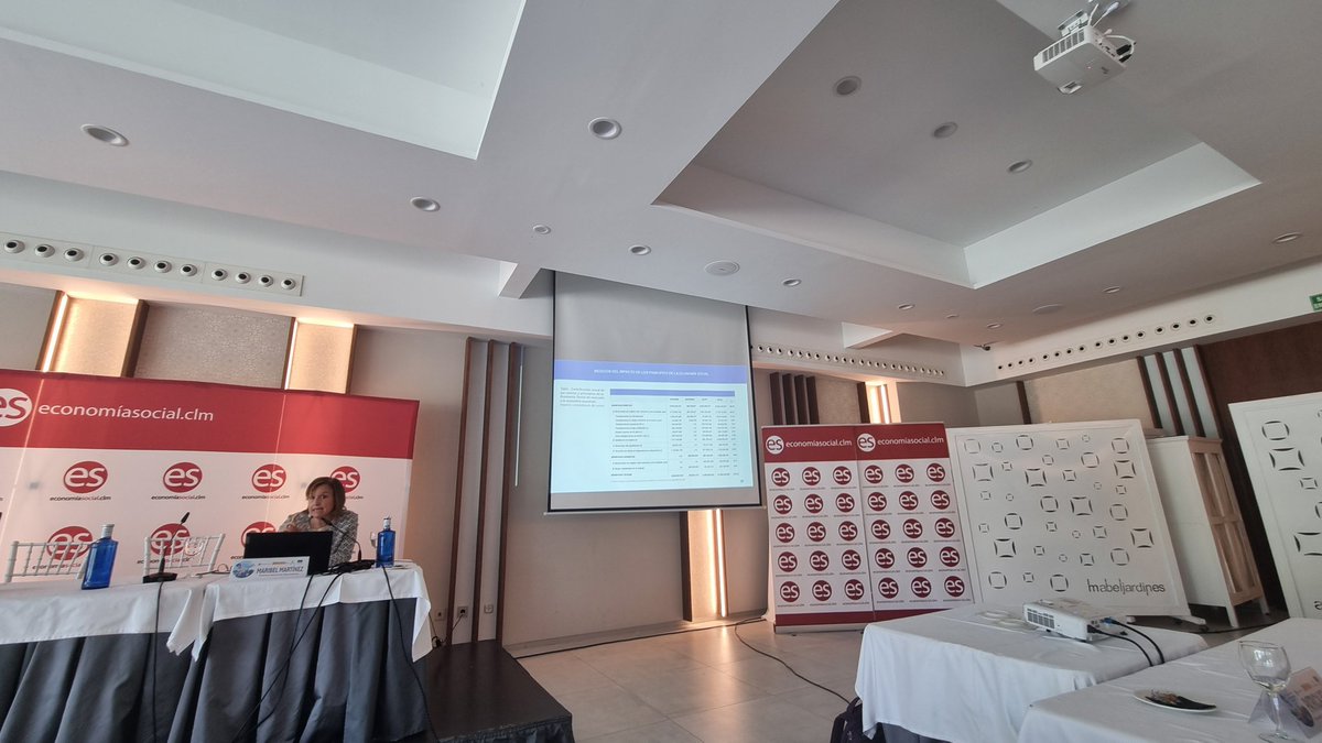 En la Asamblea General dd <a href="/EconomSocialCLM/">Economía Social Castilla-La Mancha</a> Maribel Martínez explica que sin #EconomíaSocial habría 181.444 empleos menos, en su mayoría de personas en riesgo de exclusión

Sin #EconomíSocial faltaría oferta de servicios sociales en pequeños municipios <a href="/Abayanalistas/">Abay Analistas</a>
<a href="/CEPES2/">CEPES</a>