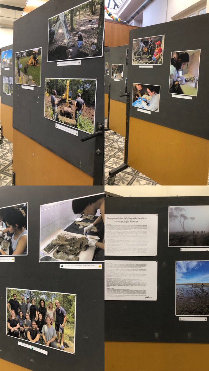 GIAF_Uruguay's tweet photo. Ya se encuentra instalada la muestra fotográfica “Desaparecidos: La búsqueda desde la Antropología Forense” 

Los invitamos a acercarse al hall del segundo piso de @FHCE_Udelar https://t.co/PAqh9iw5Au