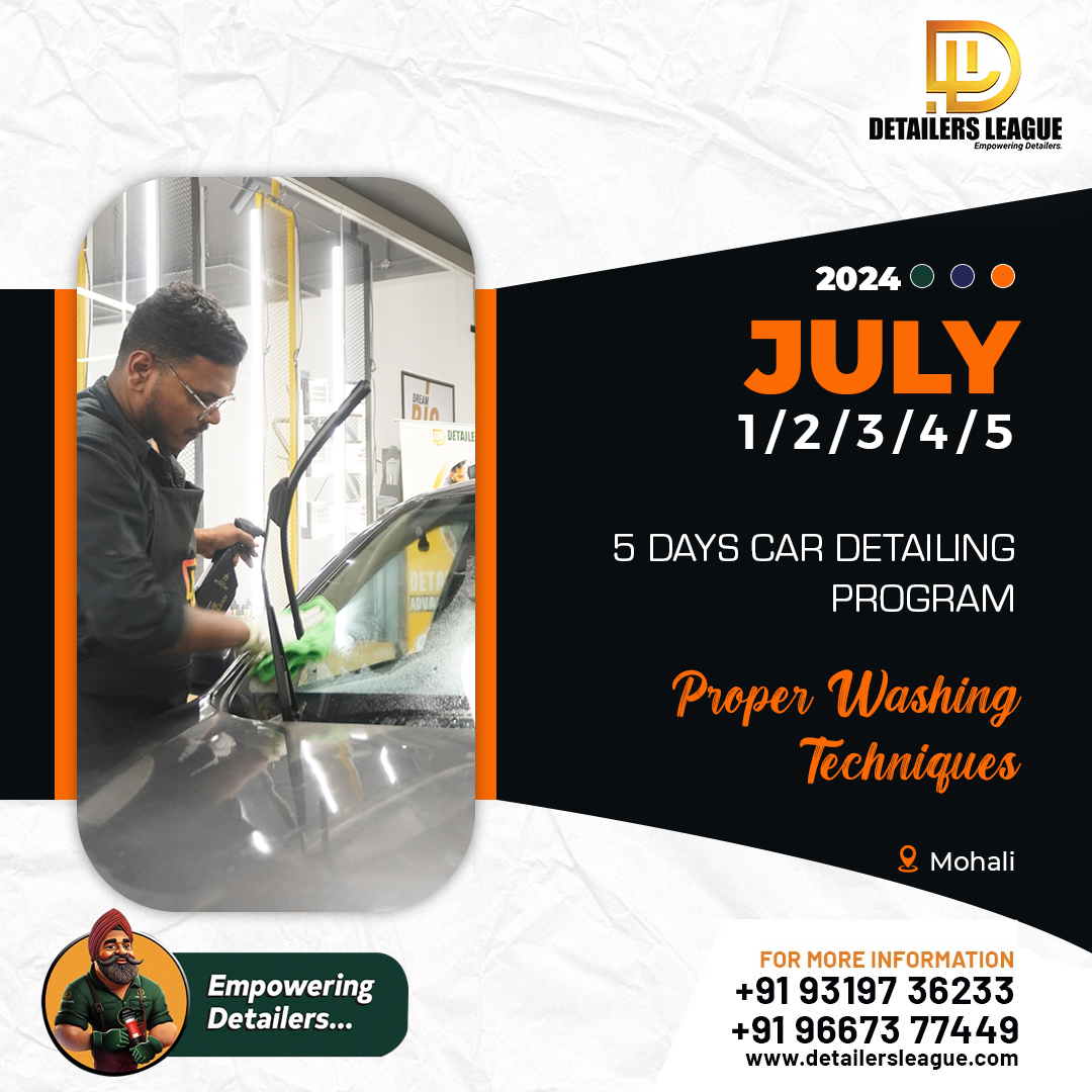 detailersleague's tweet image. 🚀 Excited to announce our new batch starting from July 1st to July 5th, 2024! 🌟 Become a car washing, polishing, and wrapping expert with our comprehensive detailing training at Detailers League, Mohali.  #detailersleague
#PPFTraining
#WrappingTraining
#CarWrapping