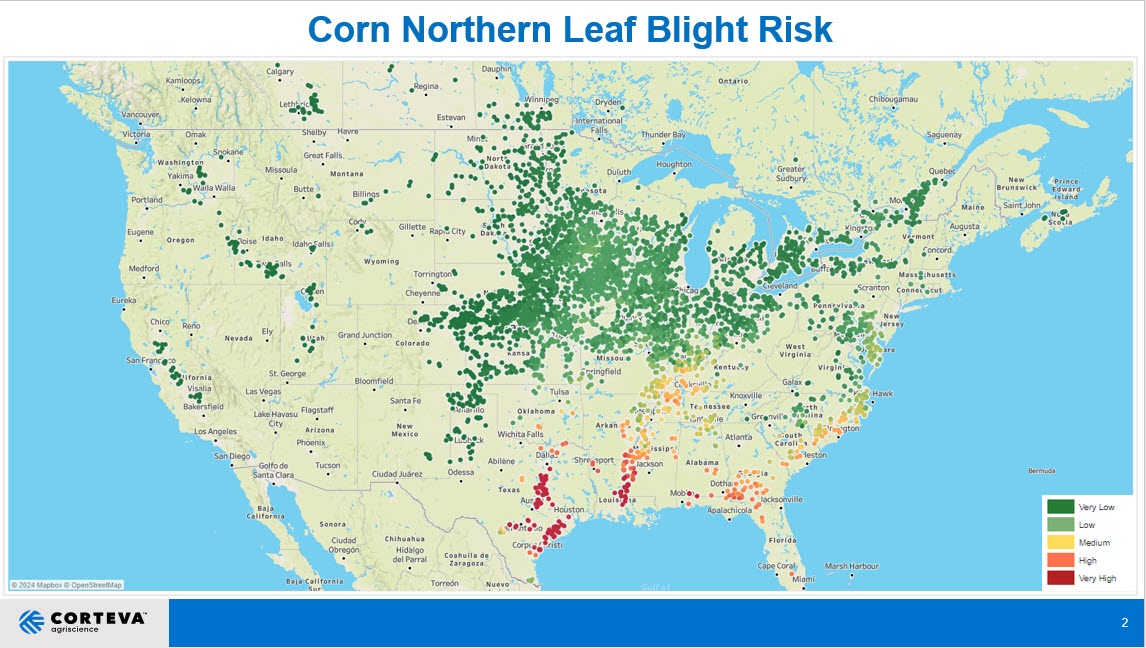 deutmeyer_troy's tweet photo. Updated disease prediction model.  GLS risk coming on strong with all the rain, humidity and heat.  Tar Spot risk picking up... We may see fungicide spray calls prior to tassel or right at tassel time.. Stay tuned!! https://t.co/iGMh3li2Gj