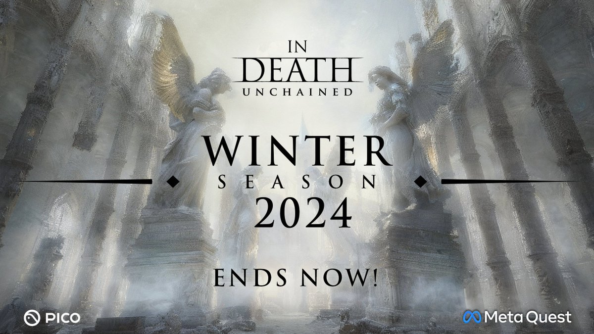 The Winter Season 2024 has officially ended! 
Now we will calculate the Legend Points for all the players &amp; reward you soon. Get ready for the upcoming announcements about the champions of the closed Season and the start of the Summer Season 2024! 🏹 #VR #Quest3 #InDeathUnchained