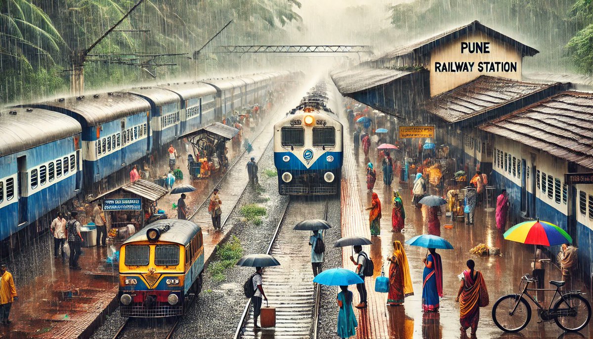 lalitforweb's tweet image. #Pune City During Monsoon #AIImages