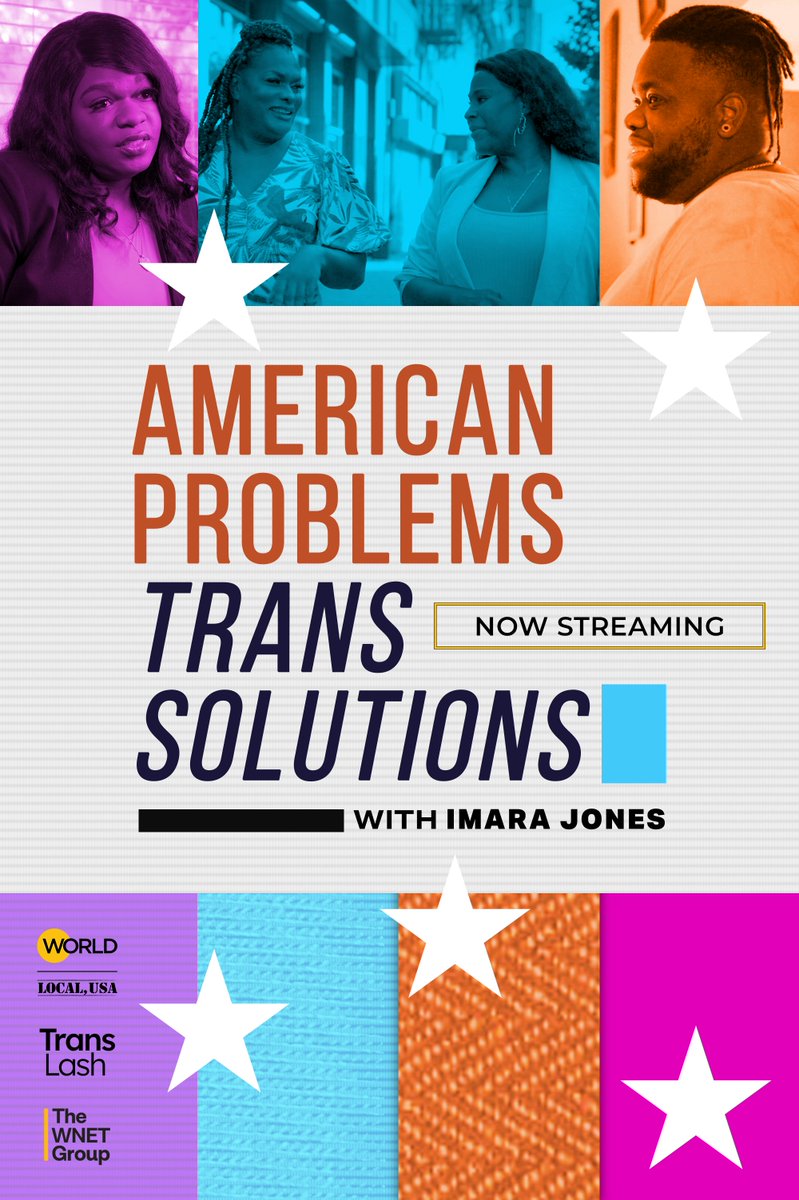 translashmedia's tweet photo. Watch @ImaraJones as she brings the stories of three Black #trans leaders to the screen in #AmericanProblemsTransSolutions, a #ChasingTheDreamPBS documentary. The new film is now streaming on PBS @worldchannel: https://t.co/9kJagfvzxi @chasingthedream @TheWNETGroup #TransStories https://t.co/srULHiTsUJ