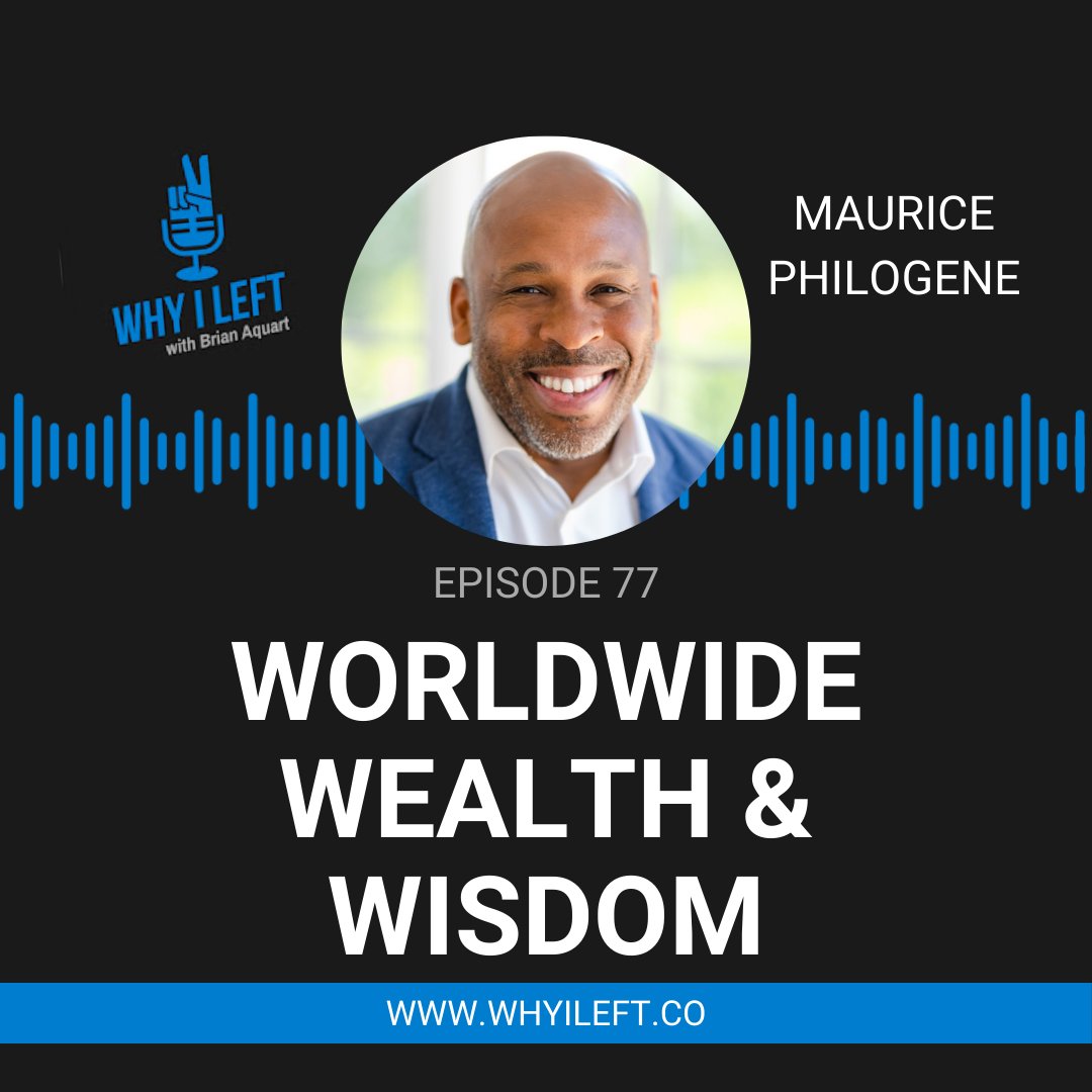 WhyILeft_'s tweet image. Welcome Maurice Philogene to Why I Left
A great interview to wrap Season 3.

Maurice is an investor, entrepreneur, coach, and philanthropist with a story that truly inspires. 

Enjoy!
whyileft.co/maurice-philog…

#WhyILeftPodcast