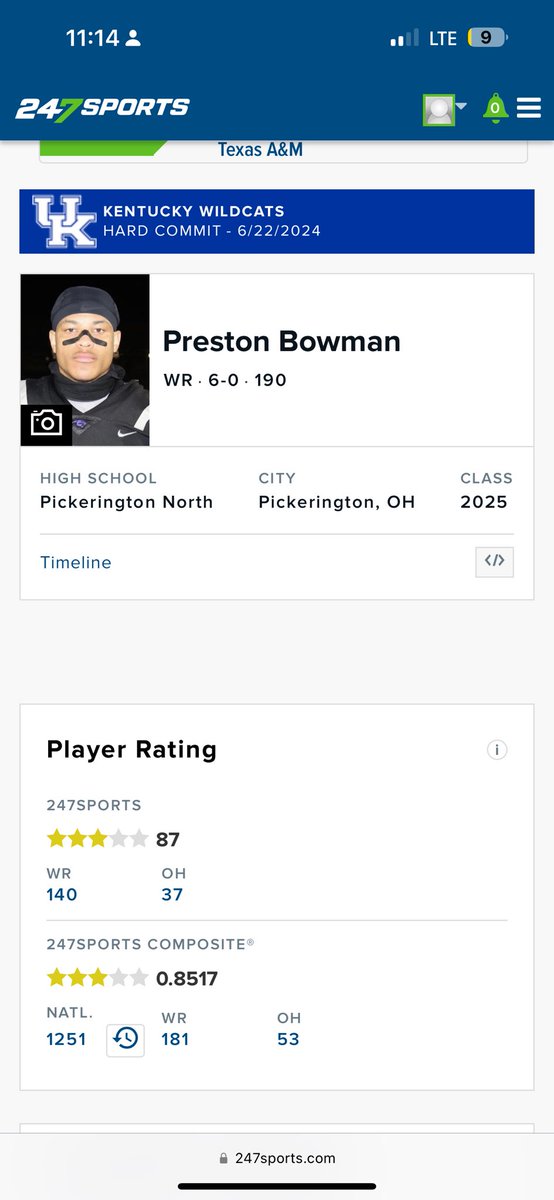 Preston Bowman ΒΉ (@prestonbowman9) on Twitter photo blessed to be where iβm at today, on a grind to get that 4th star π―ππ½! <a href="/pnfootball/">Pick North Football</a> <a href="/247Sports/">247Sports</a> <a href="/AllenTrieu/">Allen Trieu</a> <a href="/Rivals/">Rivals</a> <a href="/GregSmithRivals/">Greg Smith</a> blessed to be where iβm at today, on a grind to get that 4th star π―ππ½! <a href="/pnfootball/">Pick North Football</a> <a href="/247Sports/">247Sports</a> <a href="/AllenTrieu/">Allen Trieu</a> <a href="/Rivals/">Rivals</a> <a href="/GregSmithRivals/">Greg Smith</a>