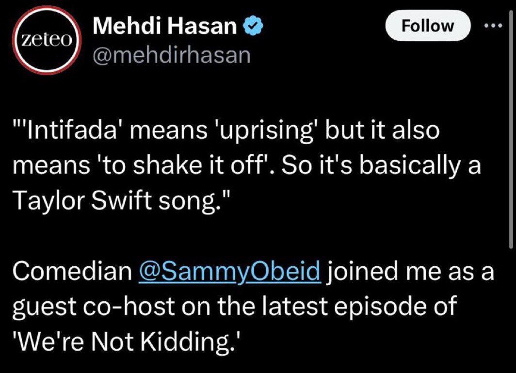 NiohBerg's tweet image. This is called taqqiyah - islamic gaslighting.

Muslims are allowed to lie to their enemies if it means victory for islam. 

Mehdi knows very well the word "jihad" is never used in a harmless context, but does it here to pacify naive Westerners.

Don't believe a word he says.
