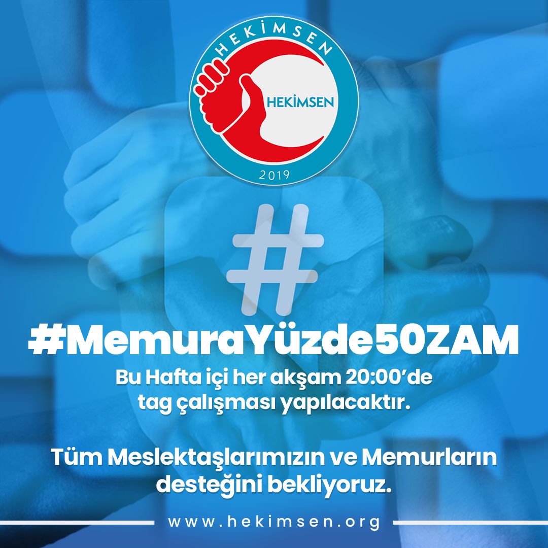 #MemuraYüzde50ZAM
Tag çalışmamıza hafta boyunca devam ediyoruz. Ses getirmek, sonuç alabilmek desteklerinizle mümkün olacaktır.