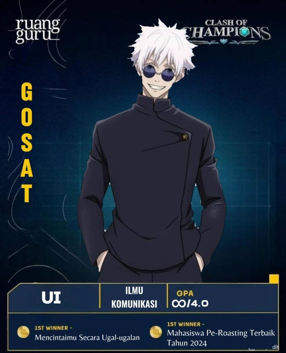 bcchytnie's tweet photo. Di universe lain, mereka hanyalah mahasiswa yang akan bertanding memperlihatkan k̶e̶b̶a̶d̶u̶t̶a̶n̶ kepintarannya

#JujutsuKaisen Fanfiction https://t.co/nwtuYmvCqo
