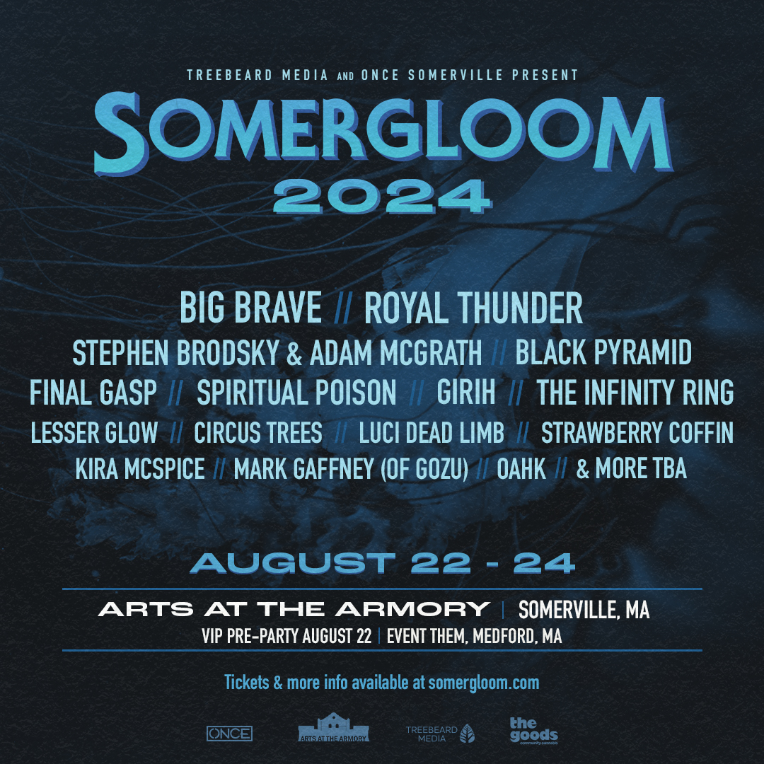 Full line up for Somergloom 2024! Get your tickets for this doomy fest with bands from Montreal, Atlanta, New York, local favorites, and more to come. Our first ever VIP party kicks off the weekend. Also tickets for Day 1, 2, and bundle passes at Somergloom.com.