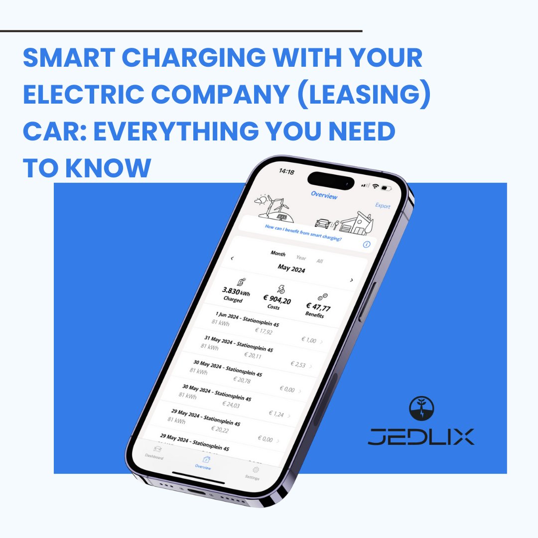 ⚡️🚗 Smart charging with your electric company (leasing) car: everything you need to know is in our blog post 👉 bit.ly/smartchargeyou…

#Jedlix #EV #Smartcharging #EVCharging #Companycar