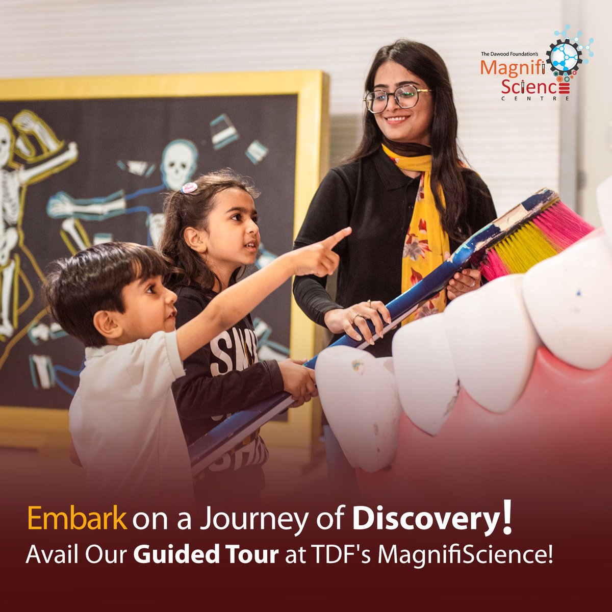 Explore TDF's MagnifiScience Centre with our guided tour. Request a science communicator when you arrive for a detailed, one-on-one experience. Learn all about the science exhibits with our expert explanations.

Visit today and make the most of it for just Rs 2500.

#TDF #MSC