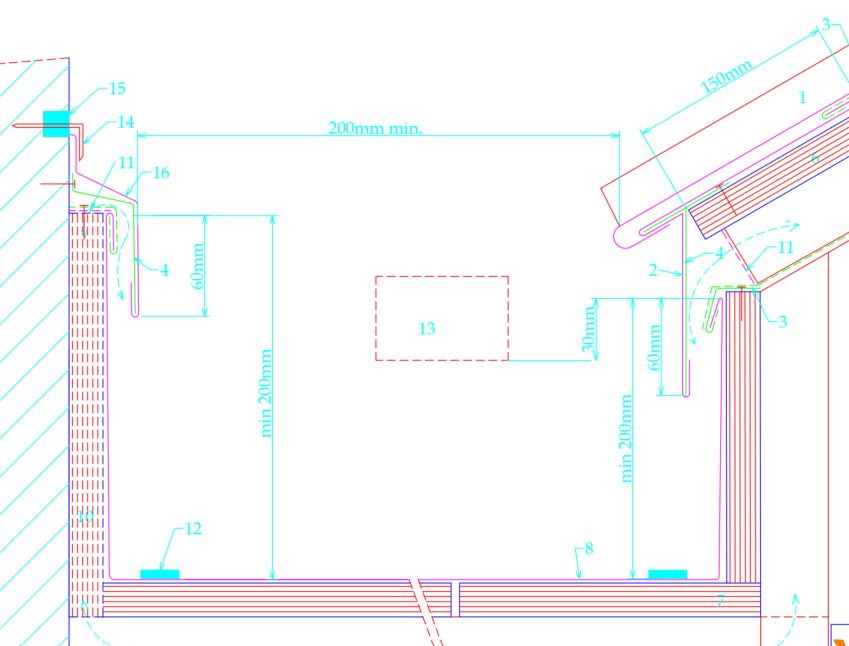 Sometimes there can be some confusion concerning internal box gutter depth <a href="/VMZINCUK/">VMZINC</a> recommend 200mm deep when independent but this can be reduced to 50mm for gutters that include the parapet in one piece