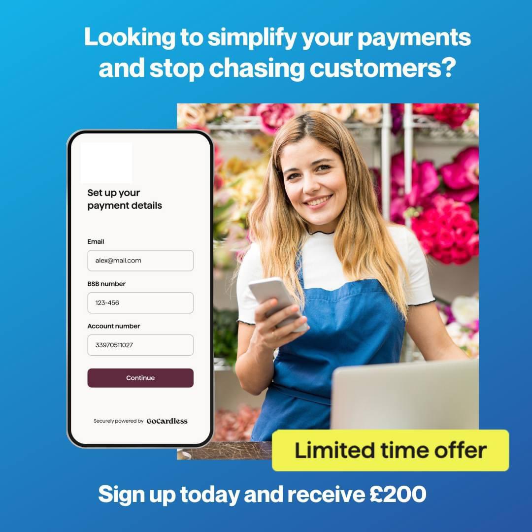 Time is running out...

✅ Do you spend too much time chasing your customers for payments? 
✅ Do you need to simplify your payments processes?
✅ Do you want £200 cash?

Follow this link now

manage.gocardless.com/refer/GB/Richa…

#payments #bookkeeping4u #gocardless