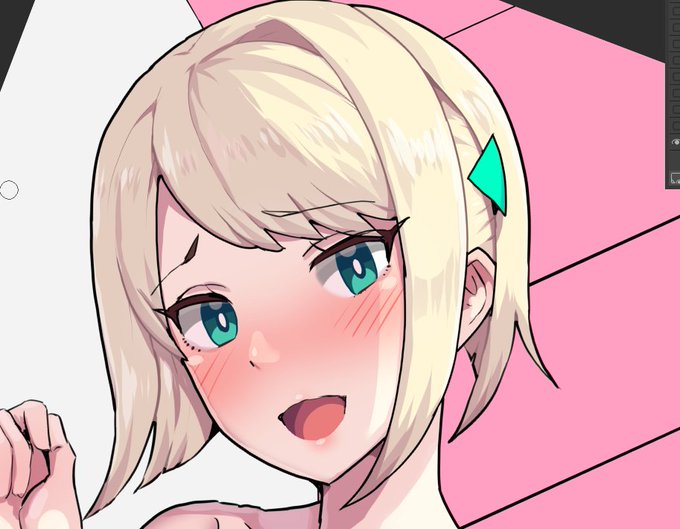 本日更新予定のFANBOX,Fantia限定絵、基本部分まで完成。仕上げや差分をつくって、この後公開予定です。 