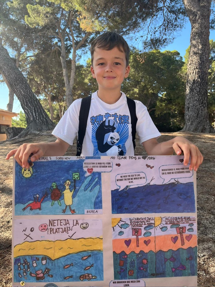 #CalvianersBlaus 🌊🌏

L'alumnat de 3er del CEIP Ses Rotes Velles fa una crida al civisme per conservar els cartells instal·lats a la platja de Santa Ponça que formen part del projecte Missatges del Mar. Dos d'aquests cartells varen desaparèixer la Nit de Sant Joan.