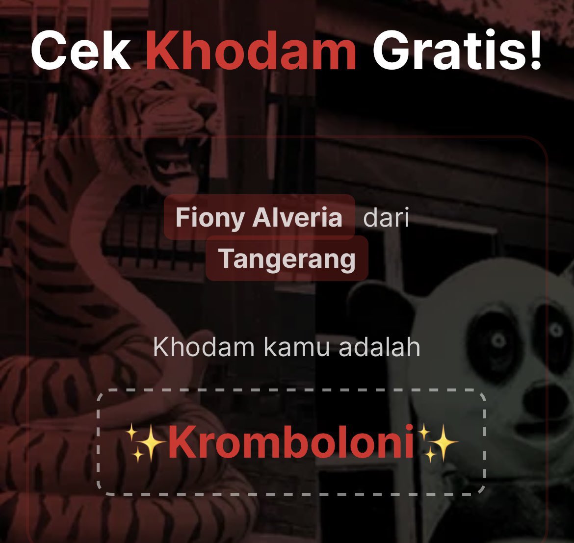 Khodam kok sok kecakepan. 😅😊