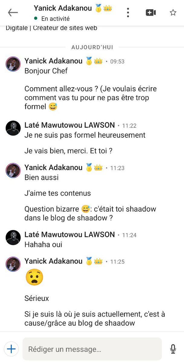 Des retours qui me font chaud au cœur👌

Tellement je suis content que je lis ces commentaires

En 2017, j'avais lancé "blogdeshaadow.com"" (qui n'existe plus).
En 2019, nous avons lancé <a href="/musiqpress/">Musiq Press</a>
En 2023, on a lancé <a href="/lanuitlepodcast/">La nuit</a>

Précurseur, on va inspirer d'autres👀