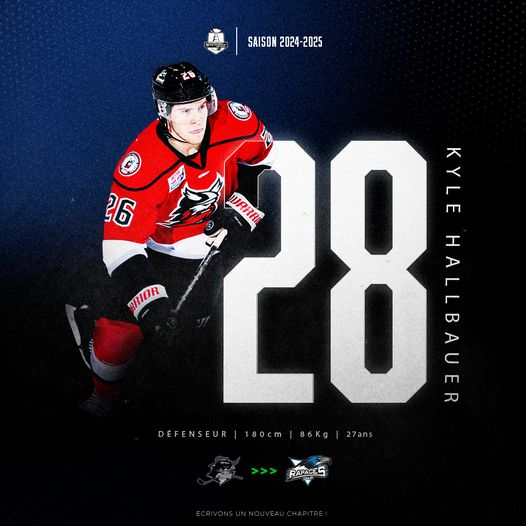 GapHockeyTV's tweet photo. #TRANSFERT2425
Kyle HallBauer arrive chez les Rapaces !! La défense prend forme ! https://t.co/bCt0HkpJoQ