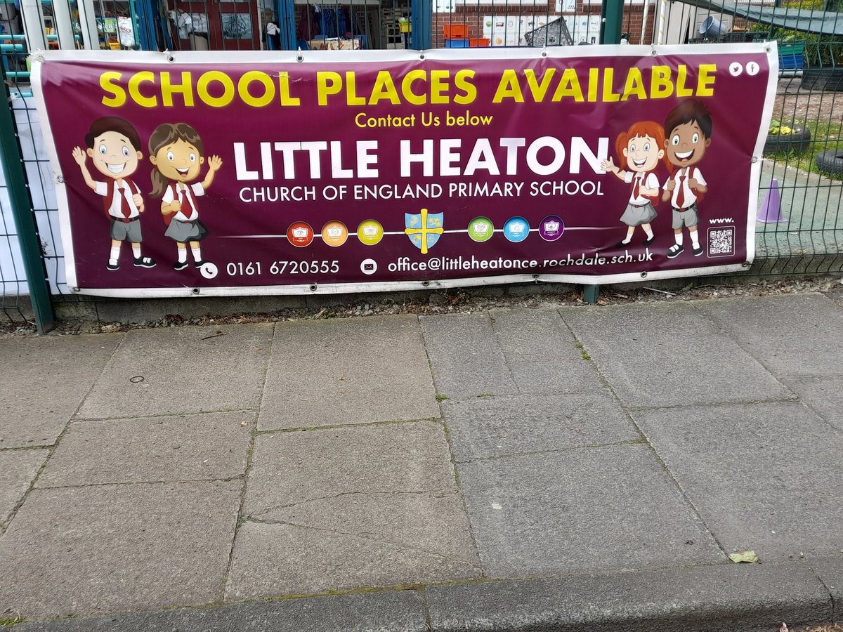Little Heaton CE primary school has places available in Reception from September. School places are allocated from Rochdale local authority. 

If you would like your child to attend Little Heaton please contact Rochdale admissions on 01706 925982