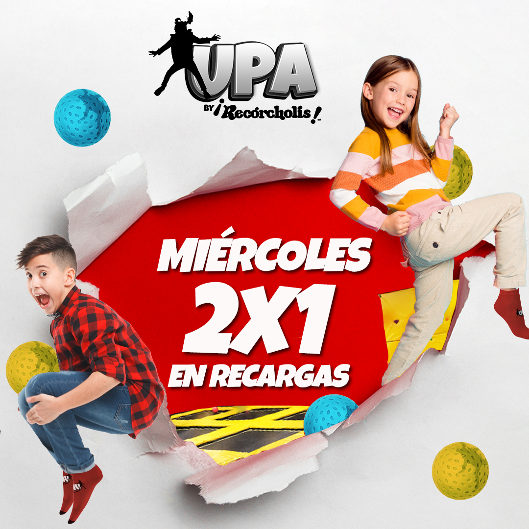 UpaRecorcholis's tweet photo. ⚡Saltarás doble con esta promo ⚡
Aprovecha los miércoles de 2x1, porque tienes recargas dobles en tu Recorcard. 💳
Los esperamos en UPA para muchos saltos de alegría. ♥️🤩
🔸 @LasAntenas_  
🔸 #ParqueTezontle 
🔸 @ParqueToreo 
🔸 #MundoE
🔸 @Parquepuebla_ 
🔸 @AnteaMx https://t.co/dQbFcEslcT