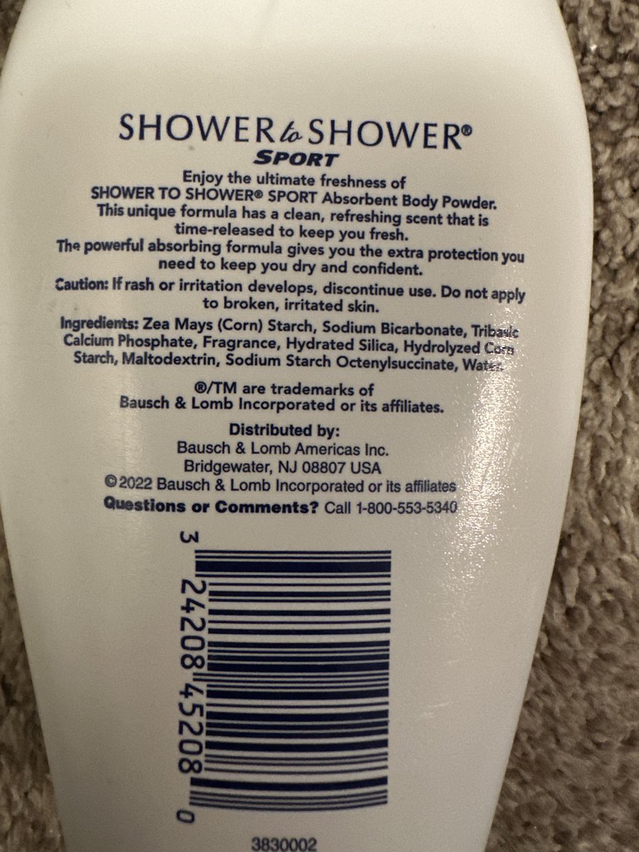 WTF does powder you put on your body need maltodextrin for? Asking for a friend. <a href="/VinnieTortorich/">Vinnie Tortorich</a> <a href="/ShowerToShower/">Shower To Shower</a>