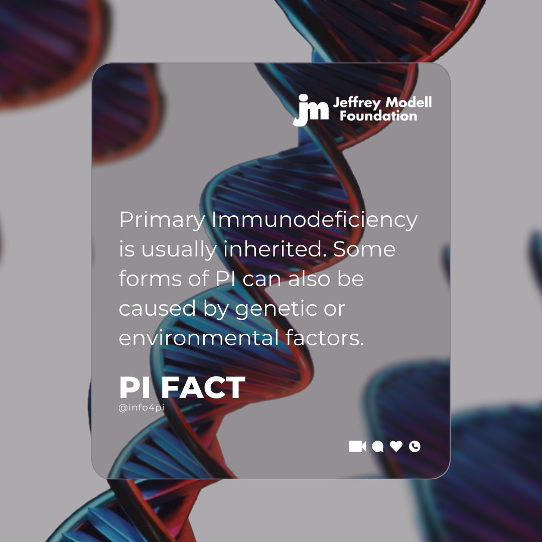 Info4PI's tweet photo. #PIFact: #PrimaryImmunodeficiency is usually inherited, meaning it runs in families. However, some forms of PI can also be caused by genetic or environmental factors. Which form of PI were you diagnosed with? Is your PI inherited? #Immunology #ImmuneDeficient #RareDisease https://t.co/a7W0TnBAzV