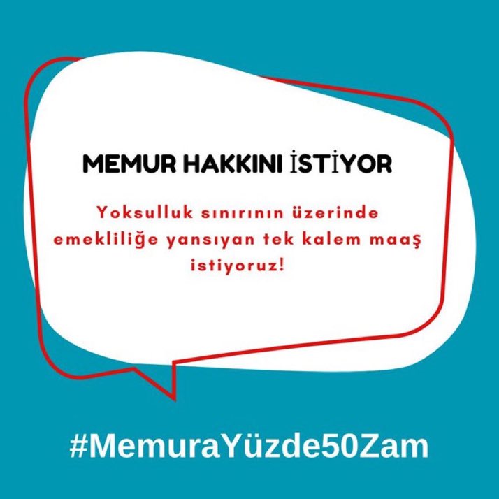 Arkadaşlar tagı gündeme sokuyoruz. #MemuraYüzde50Zam