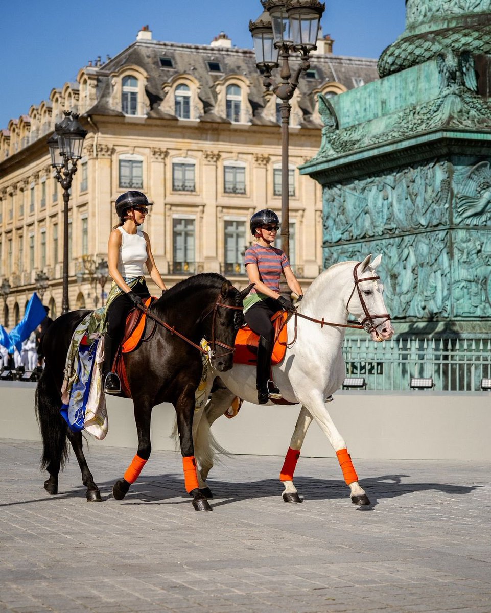 Gigi Hadid and Kendall Jenner on backstage at the Vogue World global fashion event in Paris, France.