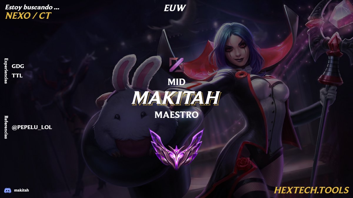 Buenas, estoy LFT para este siguiente split. Principalmente busco nexo pero no me cierro puertas a ofertas en CT. 

MD's abiertos.

Todos los RT's se agradecen <3