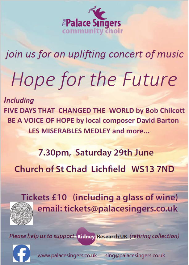 4 days to go, final rehearsal tonight... and it's sounding good :-). Get you ticket(s) at tickets@palacesingers.co.uk

Thanks to <a href="/LiamCondonOrgan/">Liam Condon</a>, our fab MD for designing the programme and leading us!