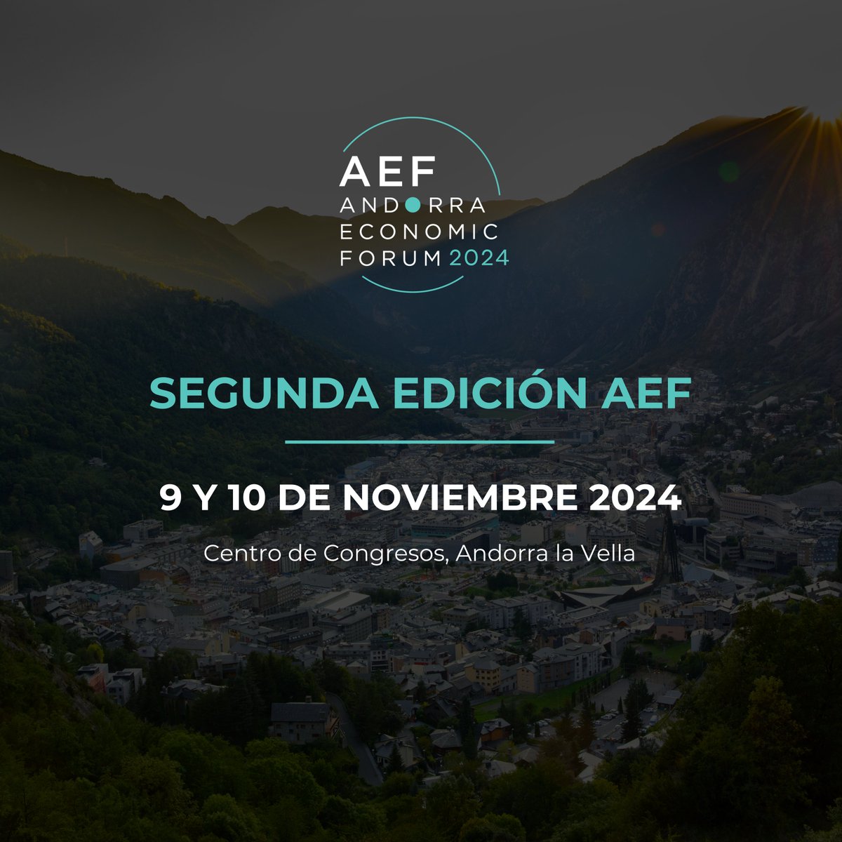 Andorra Economic Forum (@andorraecoforum) on Twitter photo Después del éxito de la primera edición, prometemos que esta será aún mejor. El 9 y 10 de noviembre de 2024 se celebrará la segunda edición del Andorra Economic Forum. #AEF24 Después del éxito de la primera edición, prometemos que esta será aún mejor. El 9 y 10 de noviembre de 2024 se celebrará la segunda edición del Andorra Economic Forum. #AEF24