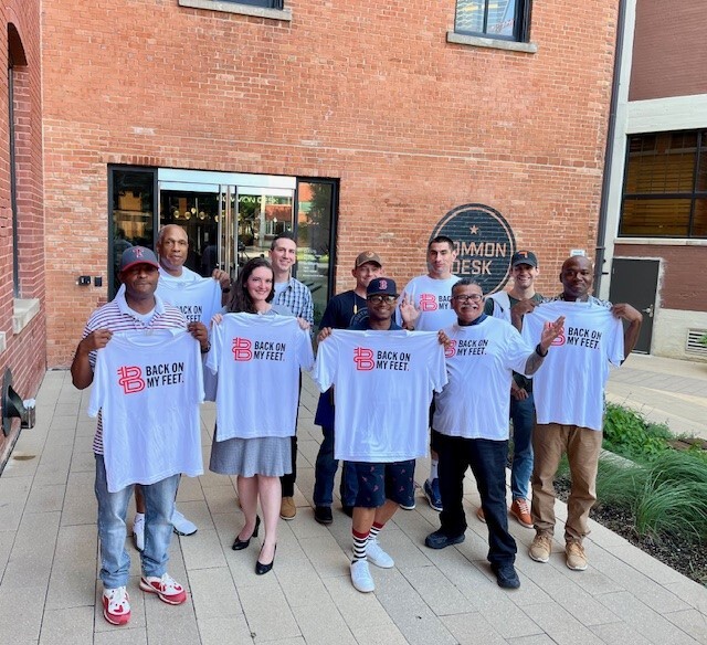 The new logo was prominently displayed at Friday’s NSteps Workshop with Team ARC in Dallas. Our updated  design is turning heads and representing our mission with pride. Excellent work, team! 

#BoMFDallas #BackonMyFeet #RunningOnHope #CommunityStrong #NStepsWorkshop