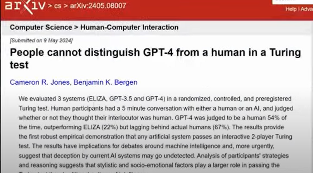 "In risposta all'intelligenza della macchina GPT4 ha superato il test di Turing ", <a href="/davidorban/">David Orban</a>