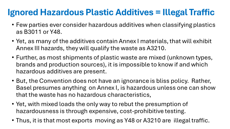 GENeva Environment Network (@genetwork) on Twitter photo <a href="/BaselAction/">Basel Action Network</a> <a href="/ToxicsFree/">IPEN: toxics-free</a> <a href="/brkfreeplastic/">#BreakFreeFromPlastic</a> <a href="/MYGenevaUN/">Malaysia in Geneva</a> @S_Gundogdu01 <a href="/IUCN_Plastics/">IUCN Plastics</a> <a href="/ciel_tweets/">Center for International Environmental Law</a> <a href="/cukurovaedu/">Çukurova University</a> Lee Bell of IPEN (<a href="/ToxicsFree/">IPEN: toxics-free</a>) presents the loopholes left in Basel, especially waste and products that often fall under other codes in the HS, including:
1⃣ forgotten plastic waste
ipen.org/sites/default/…
2⃣ hazardous plastic additives
ipen.org/sites/default/… <a href="/BaselAction/">Basel Action Network</a> <a href="/ToxicsFree/">IPEN: toxics-free</a> <a href="/brkfreeplastic/">#BreakFreeFromPlastic</a> <a href="/MYGenevaUN/">Malaysia in Geneva</a> @S_Gundogdu01 <a href="/IUCN_Plastics/">IUCN Plastics</a> <a href="/ciel_tweets/">Center for International Environmental Law</a> <a href="/cukurovaedu/">Çukurova University</a> Lee Bell of IPEN (<a href="/ToxicsFree/">IPEN: toxics-free</a>) presents the loopholes left in Basel, especially waste and products that often fall under other codes in the HS, including:
1⃣ forgotten plastic waste
ipen.org/sites/default/…
2⃣ hazardous plastic additives
ipen.org/sites/default/…