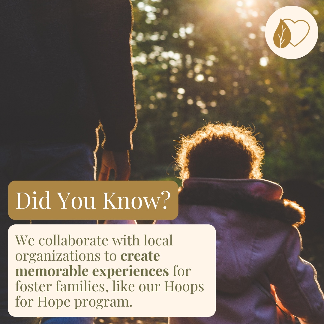 These partnerships allow us to provide unique opportunities and joyful moments for foster children and their caregivers.

Learn more on our website: fosteringunity.org/our-programs