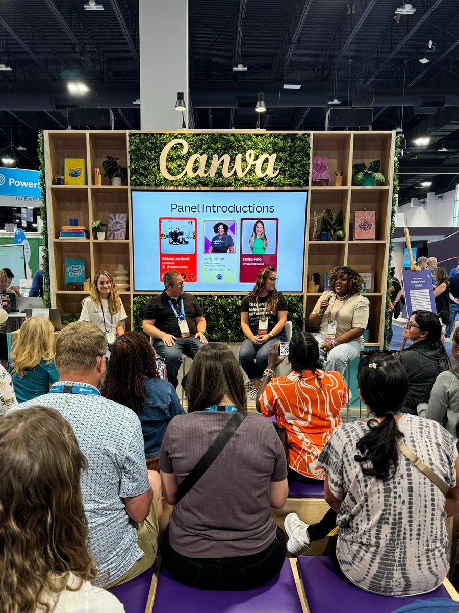 Our Teaching for Tomorrow session with Canvassadors <a href="/MrMerrillsClass/">Joe Merrill 👓 #interACTIVEclass</a>, <a href="/FriendsinFourth/">Kristin Merrill</a>, and <a href="/ITSAshley_NTech/">Ashley Barnett, Ed.S</a> explored how to equip students with 21st-century skills to be future-ready. 

How are you using Canva to incorporate future-focused skills in your classroom? #ISTE2024