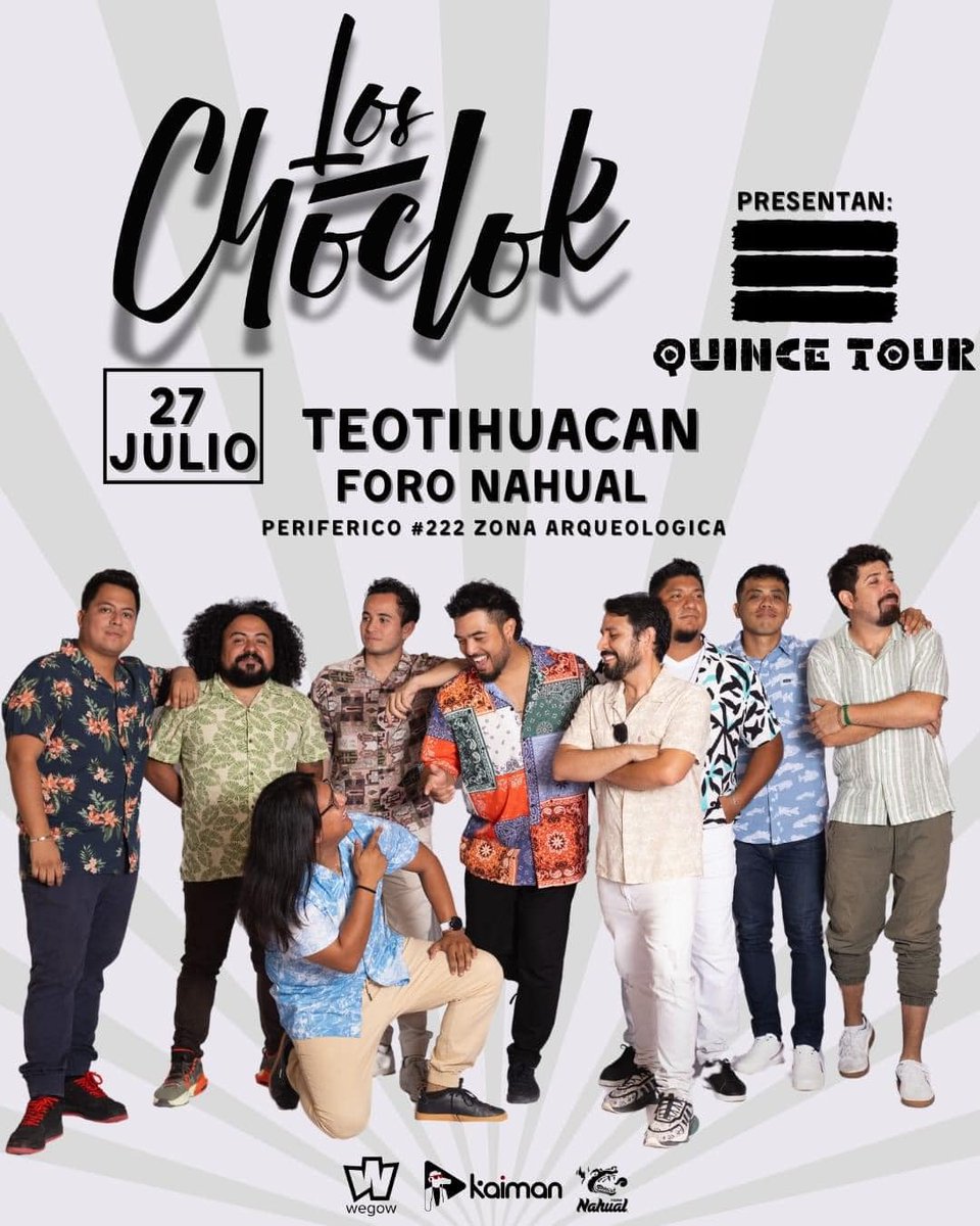 rootslandmx's tweet photo. Los Los Choclok Inician con el #QUINCETOUR este 27 de Julio 2024 en Foro El Nahual Teotihuacán
Disfruta de este gran concierto en la ciudad de los Dioses
Adquiere tus boletos 🎟️ 👇🏼
https://t.co/WrFtx0TwEh
#LosChoclok #teotihuacan #RootsLand #rasizcoatl #bonita #bachas #Veracruz https://t.co/hhSX38fzLy