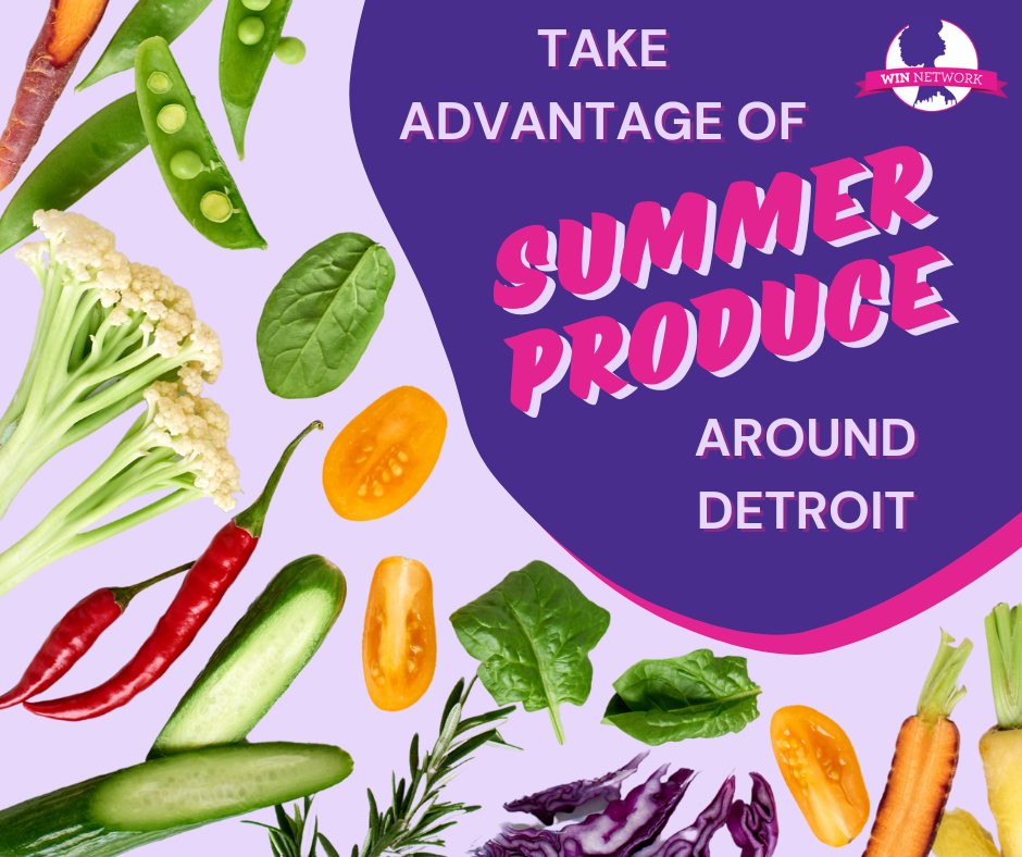 In the summer, Detroit has lots of fresh produce to offer. Check out our most recent blog post to learn how you can access and take advantage of all the great fruits and veggies!
#winnetwork #detroit #produce #summer #eatinghealthy
winnetworkdetroit.org/blog/take-adva…