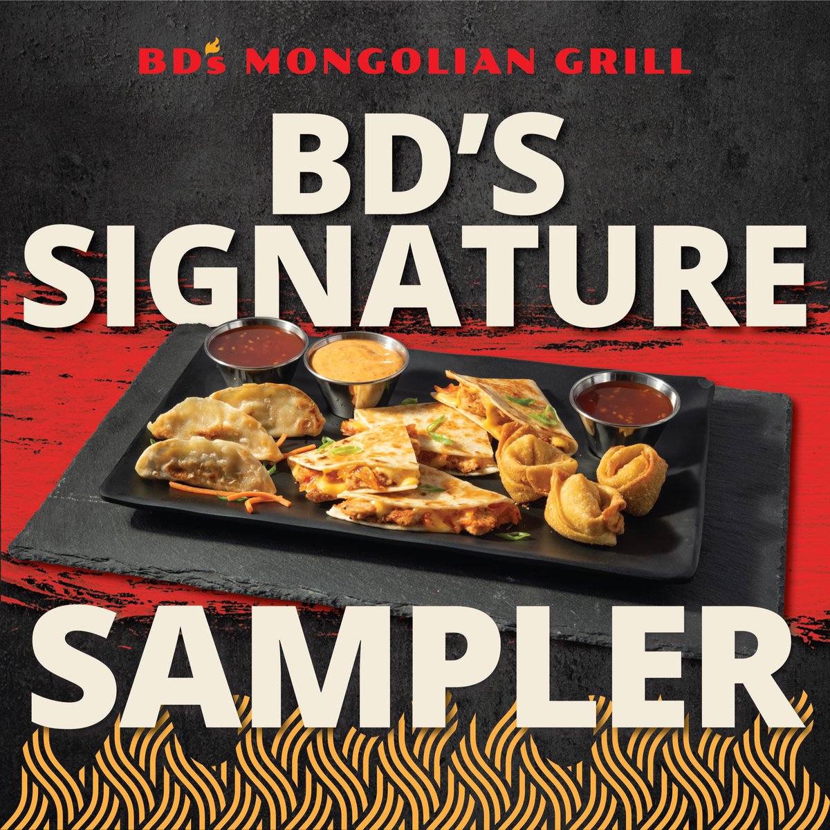 Start off your next visit with our Signature Sampler! 😋 

Pick three of our options to split with your table, or enjoy by yourself, I'm not judging! 
#bdsgrill #bdsmongoliangrill