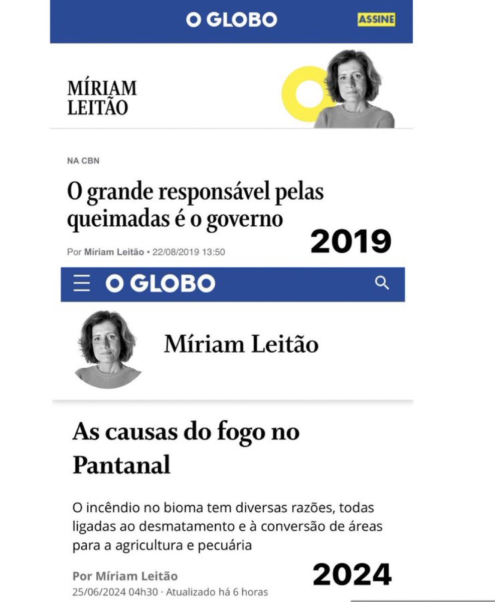 fabioruivo's tweet image. Como não admirar a coerência da jornalista @miriamleitao em relação às queimadas no Pantanal e na Amazônia. #Brasil 🇧🇷 #SaveAmazon #Amazonia 🦒🦍🦁