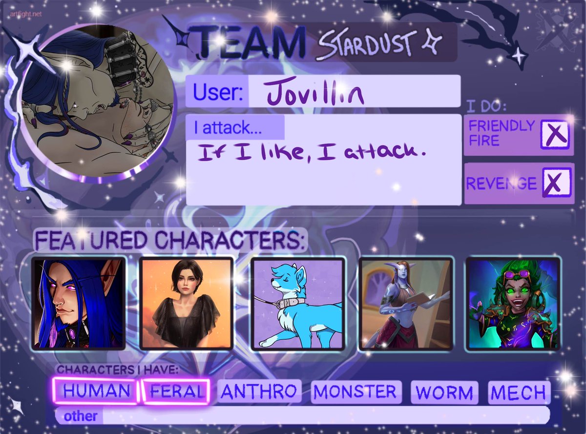 Catch me during Art Fight!
artfight.net/~Jovillin