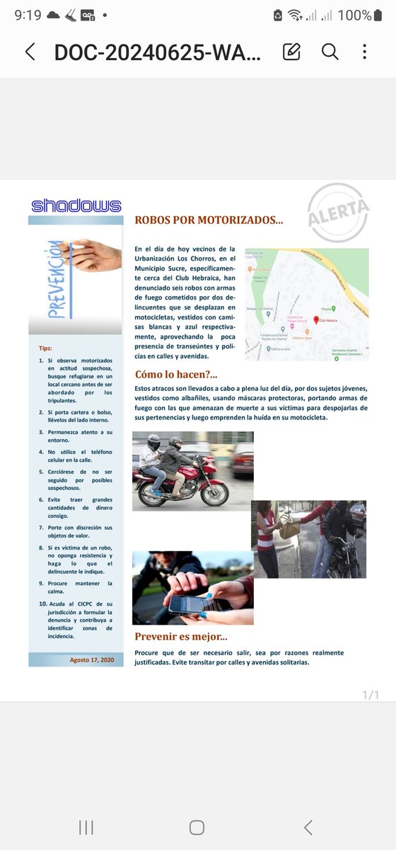 mdaodao's tweet photo. Reiditando los "ALERTAS"

Como preámbulo del "Alerta" que me permito ofrecerles, transcribo algunos párrafos de escritos mediante los cuales pretendí llamar su atención ofreciéndoles medidas básicas de prevención a fines de acompañar su actuar y transitar. https://t.co/BVKSGlN83S