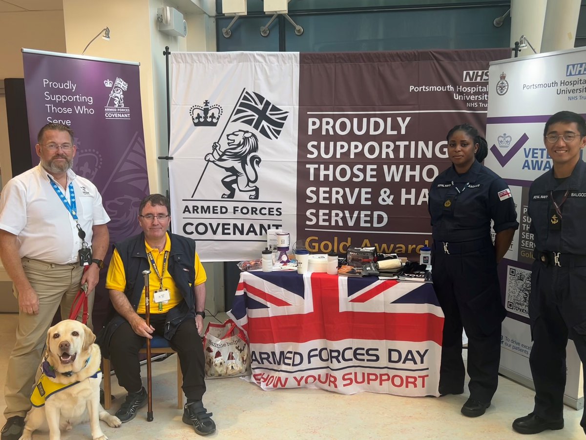 Voluntary Services (@voluntaryphu) on Twitter photo This week is Armed Forces Week!
Armed Forces Covenant Lead Nurse, Keith Malcolm, was joined by volunteer Simon, volunteer Madeleine and her
<a href="/PetsAsTherapyUK/">Pets As Therapy</a> dog CorPAWral Louis today down in the Atrium.
Thank you Keith for supporting your team of Veteran Volunteers πͺπ¬π§ This week is Armed Forces Week!
Armed Forces Covenant Lead Nurse, Keith Malcolm, was joined by volunteer Simon, volunteer Madeleine and her
<a href="/PetsAsTherapyUK/">Pets As Therapy</a> dog CorPAWral Louis today down in the Atrium.
Thank you Keith for supporting your team of Veteran Volunteers πͺπ¬π§