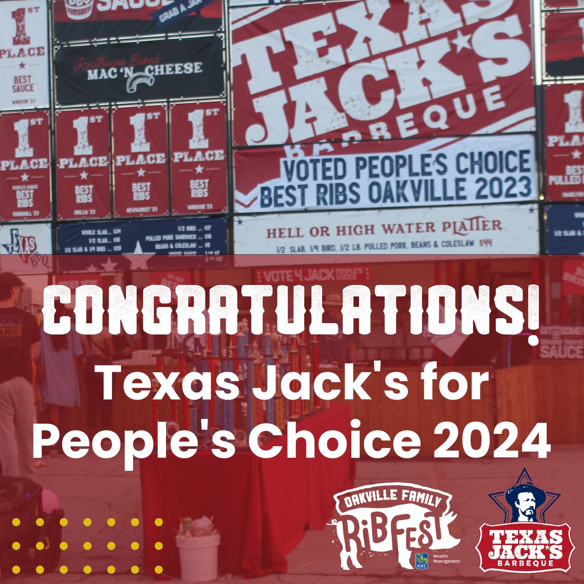 Congratulations to Texas Jack's Barbeque for winning this year's People's Choice for Best Ribs! 🍖🏆

Thanks to everyone for voting!